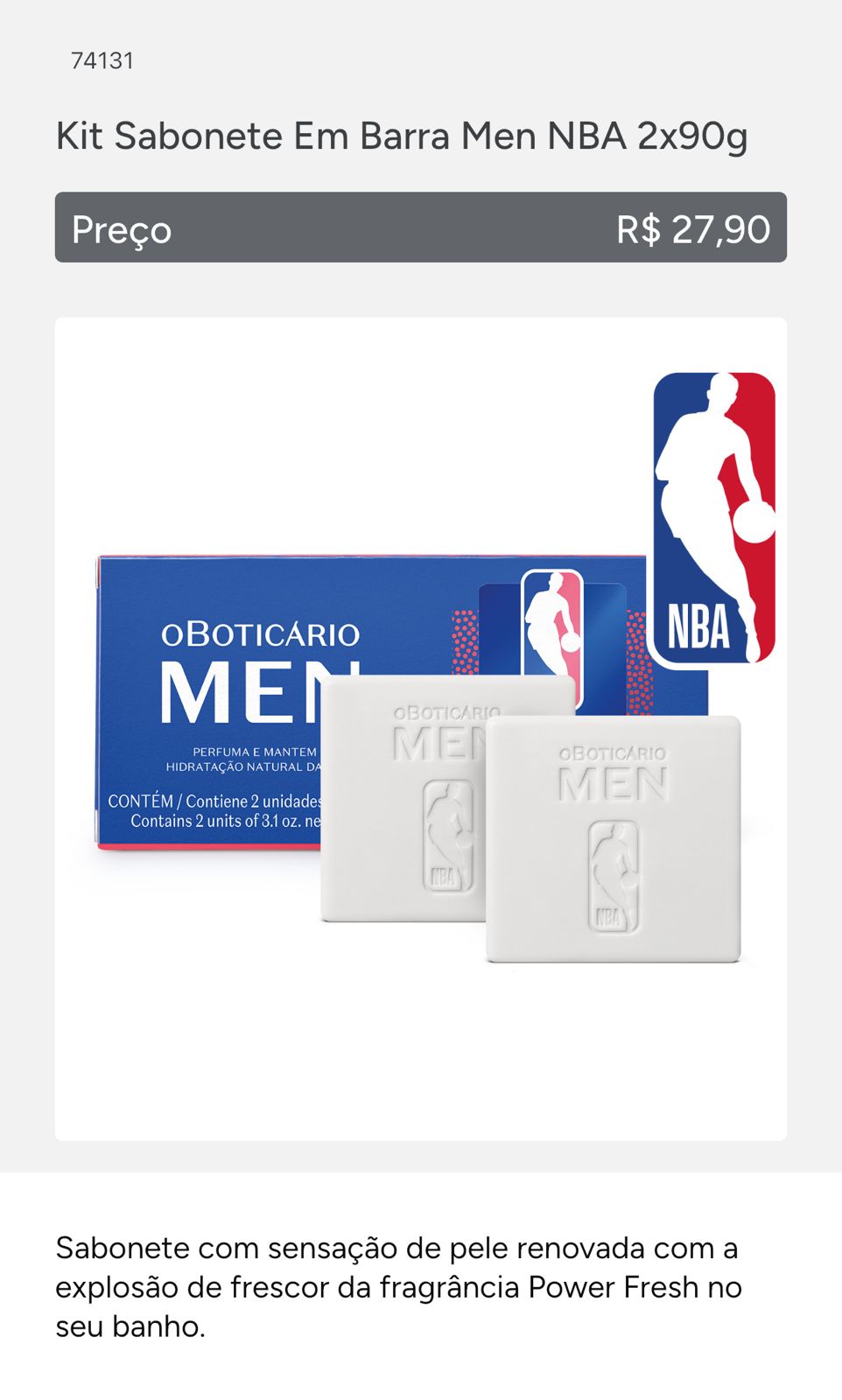 Sabonete em barra MEN MBA!