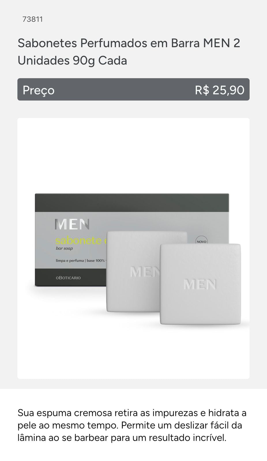 Sabonete em Barra Men 2