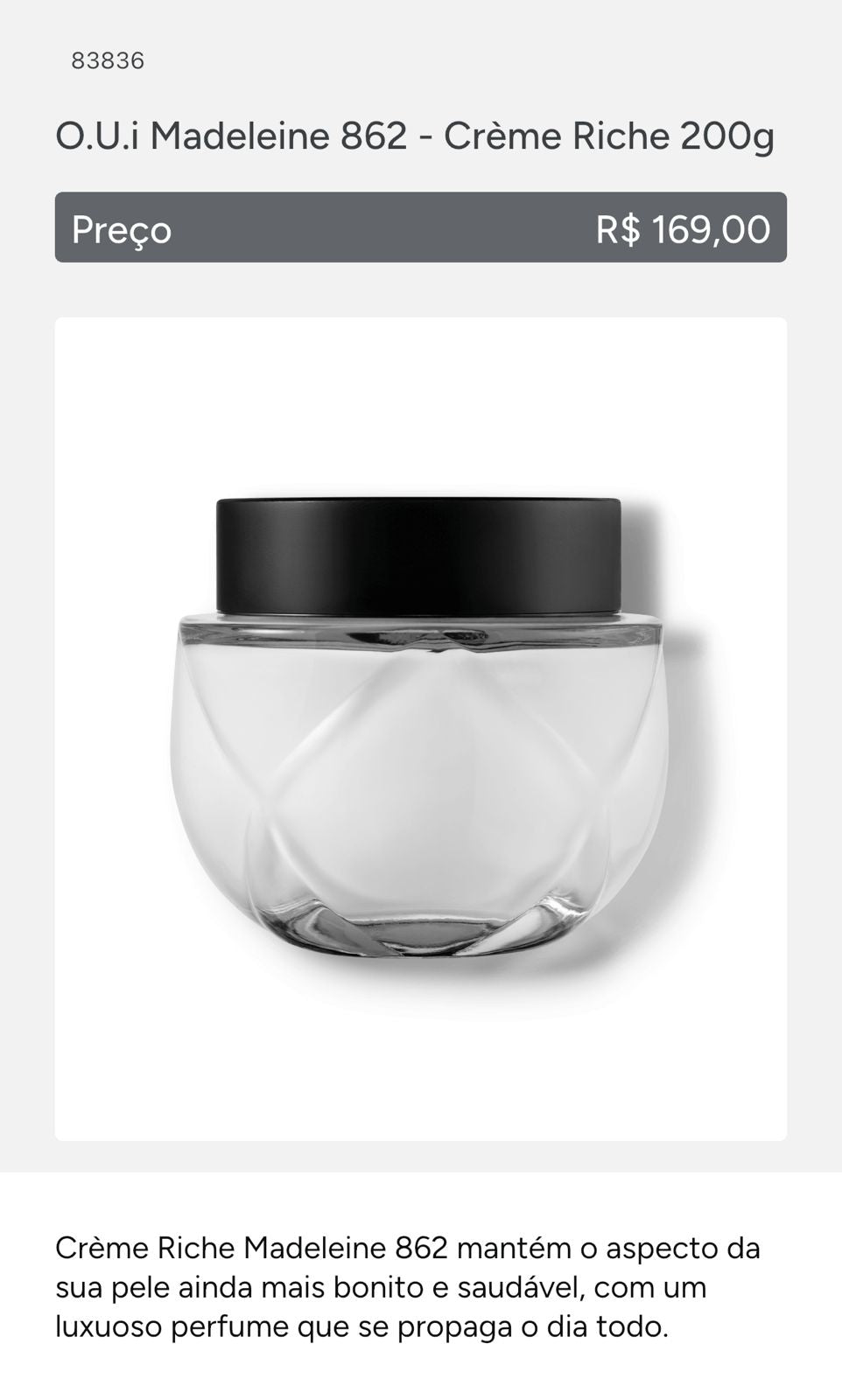 OUI Madeleine Creme Riche