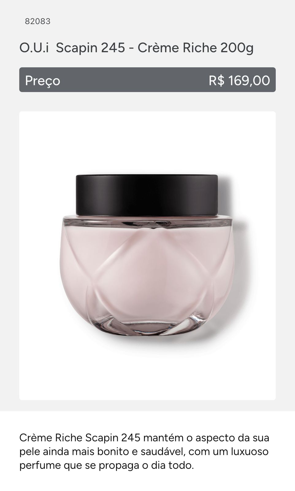 Hidratante OUI RICHE SCAPIN 200g