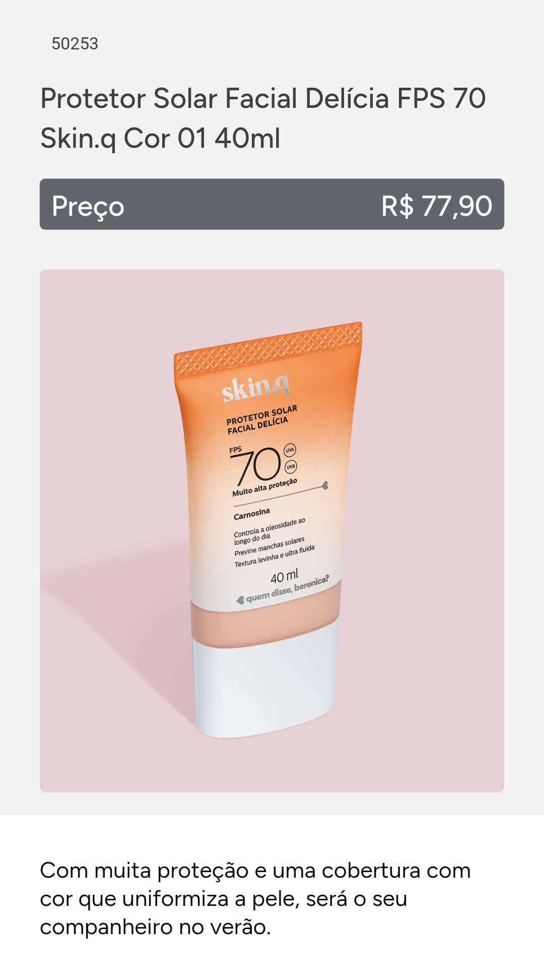 Protetor Solar DELÍCIA QDB