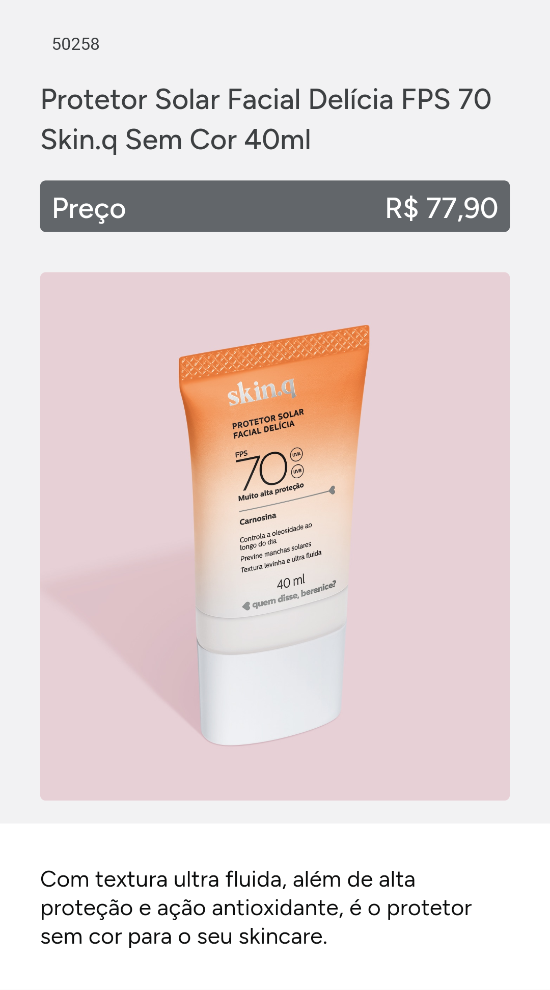 Protetor Solar DELÍCIA QDB