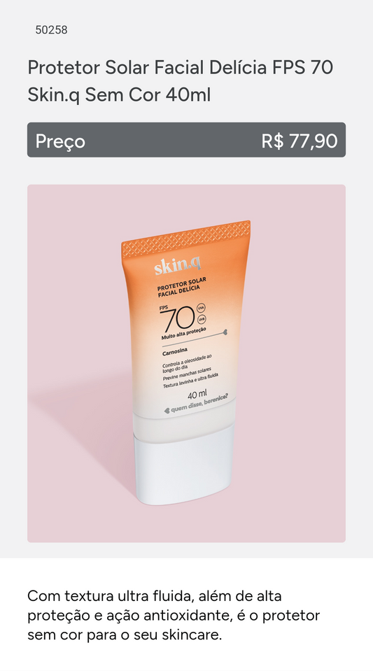 Protetor Solar DELÍCIA QDB