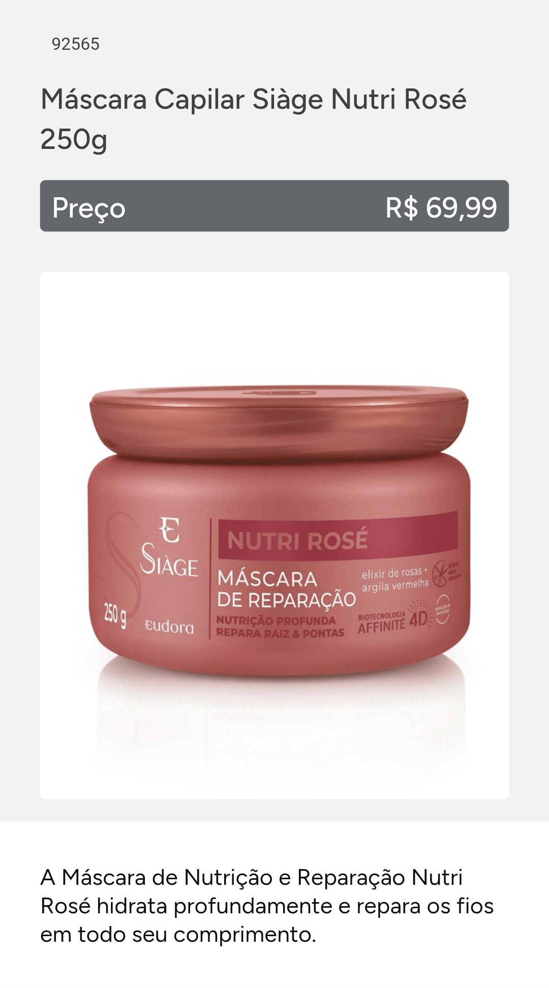 Siage Nutre Rosé kit 3 itens