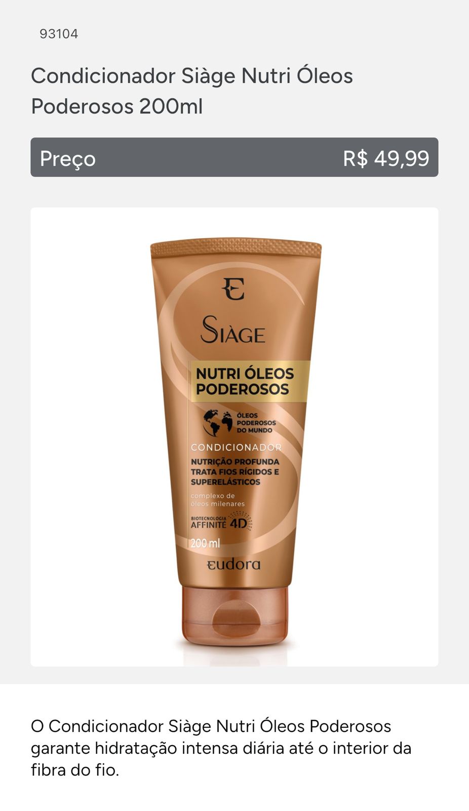 Kit SIAGE NUTRI ÓLEOS PODEROSOS 3 itens EUDORA