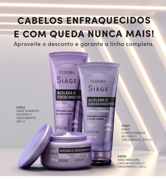 Kit Siage Acelera Crescimento EUDORA 3 itens