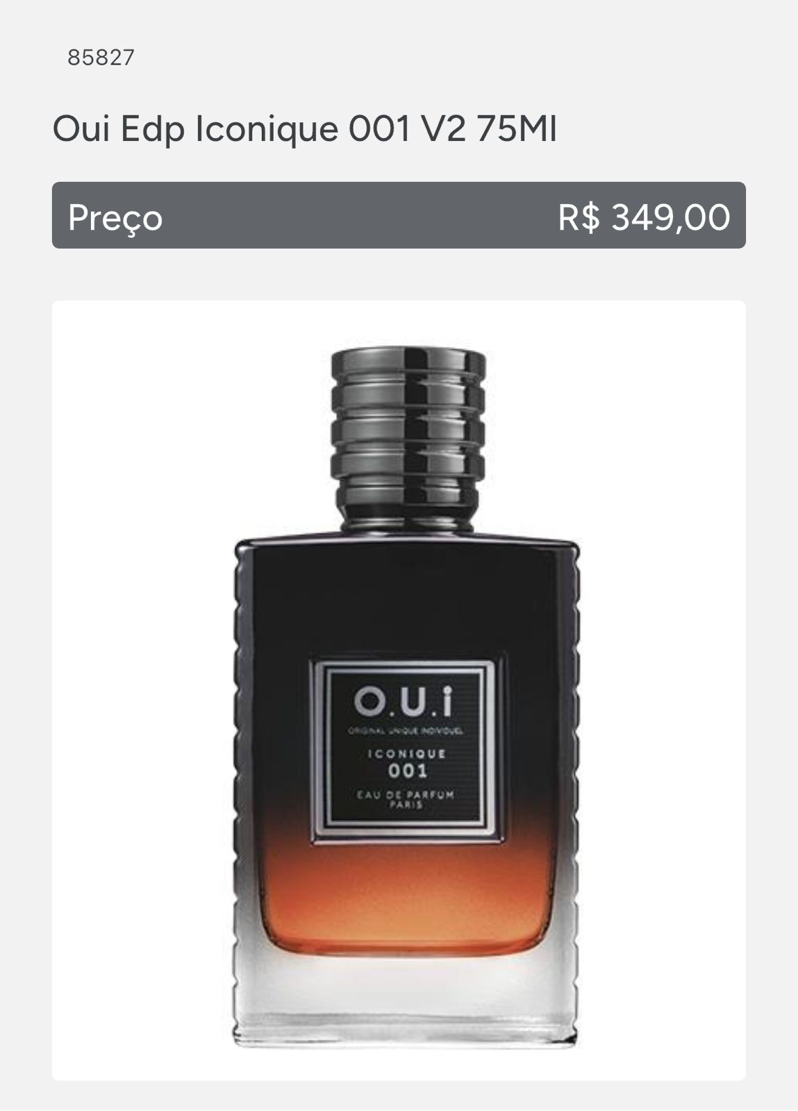 OUI masculino EDP ICONIQUE 75ML