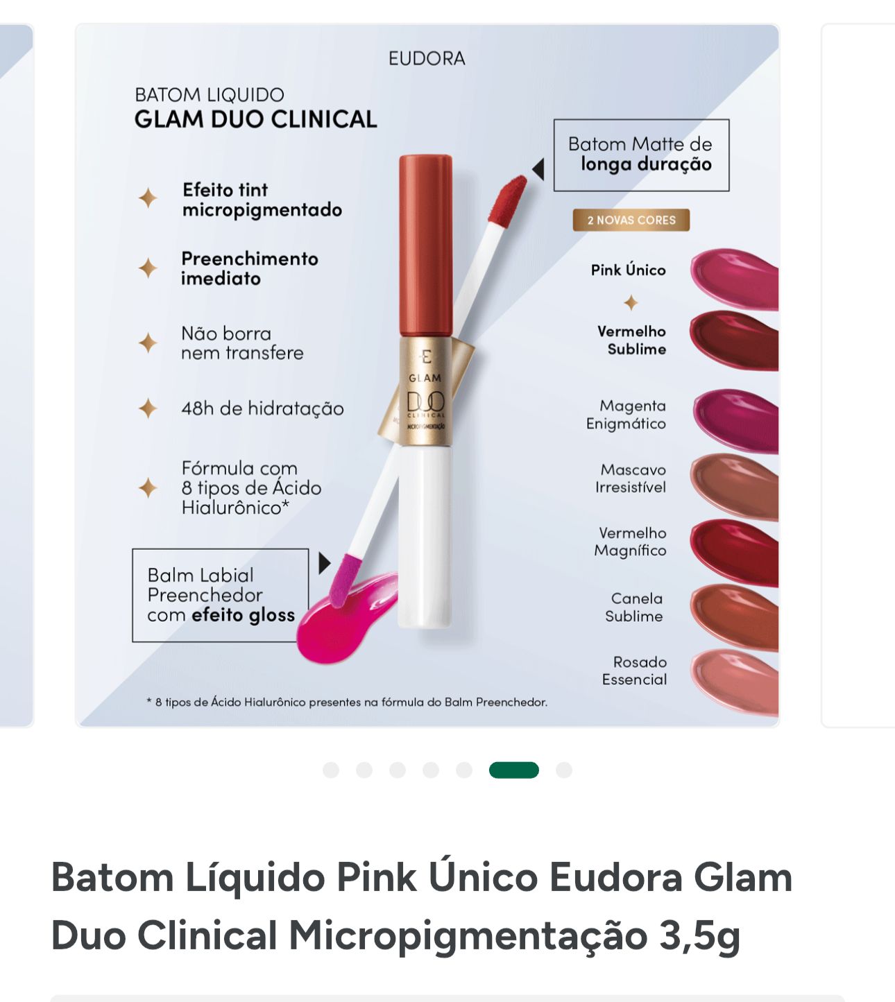 Batom liquido Glam DUO CLINICAL