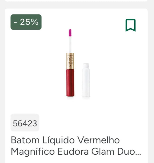 Batom liquido Glam DUO CLINICAL