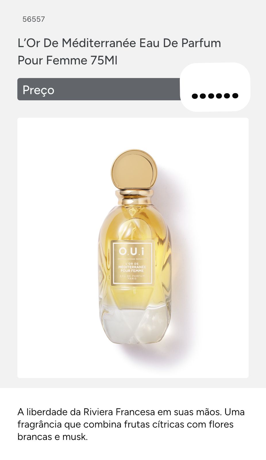OUI L'or de Mediterranée 75 ml